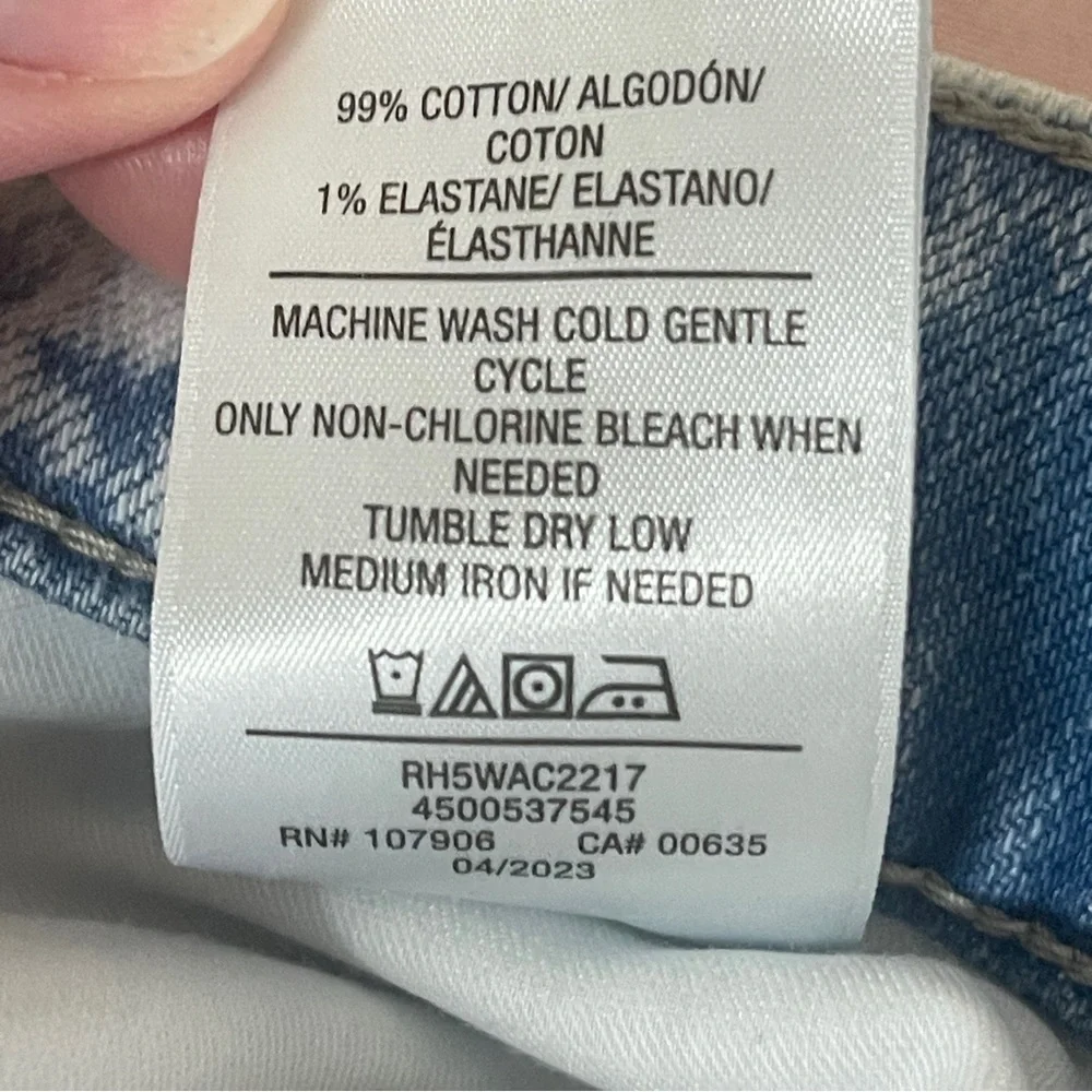 HUDSON Men’s Reese Straight Leg White Acid Wash Jean, Size 30